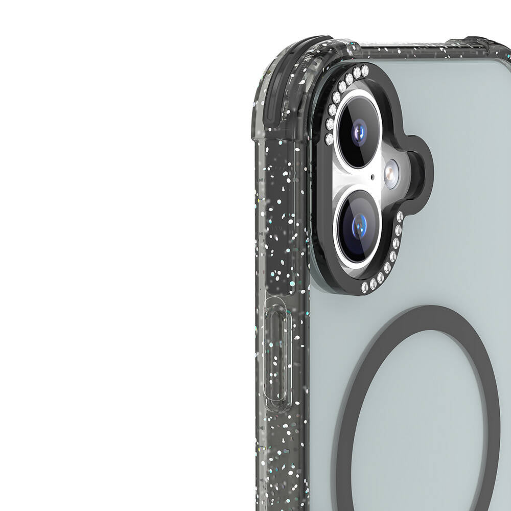 iPhone 16 Kılıf M-safe Şarj Özellikli Taşlı ve Simli Tasarım Mutural Blink Kılıf iPhone 16 Kılıf M-safe Şarj Özellikli Taşlı ve Simli Tasarım Mutural Blink Kılıf